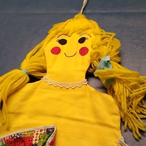 Vintage Six Pocket Handmade Children's Shoe Hanger/organizer Cottagecore - Picture 2 of 8